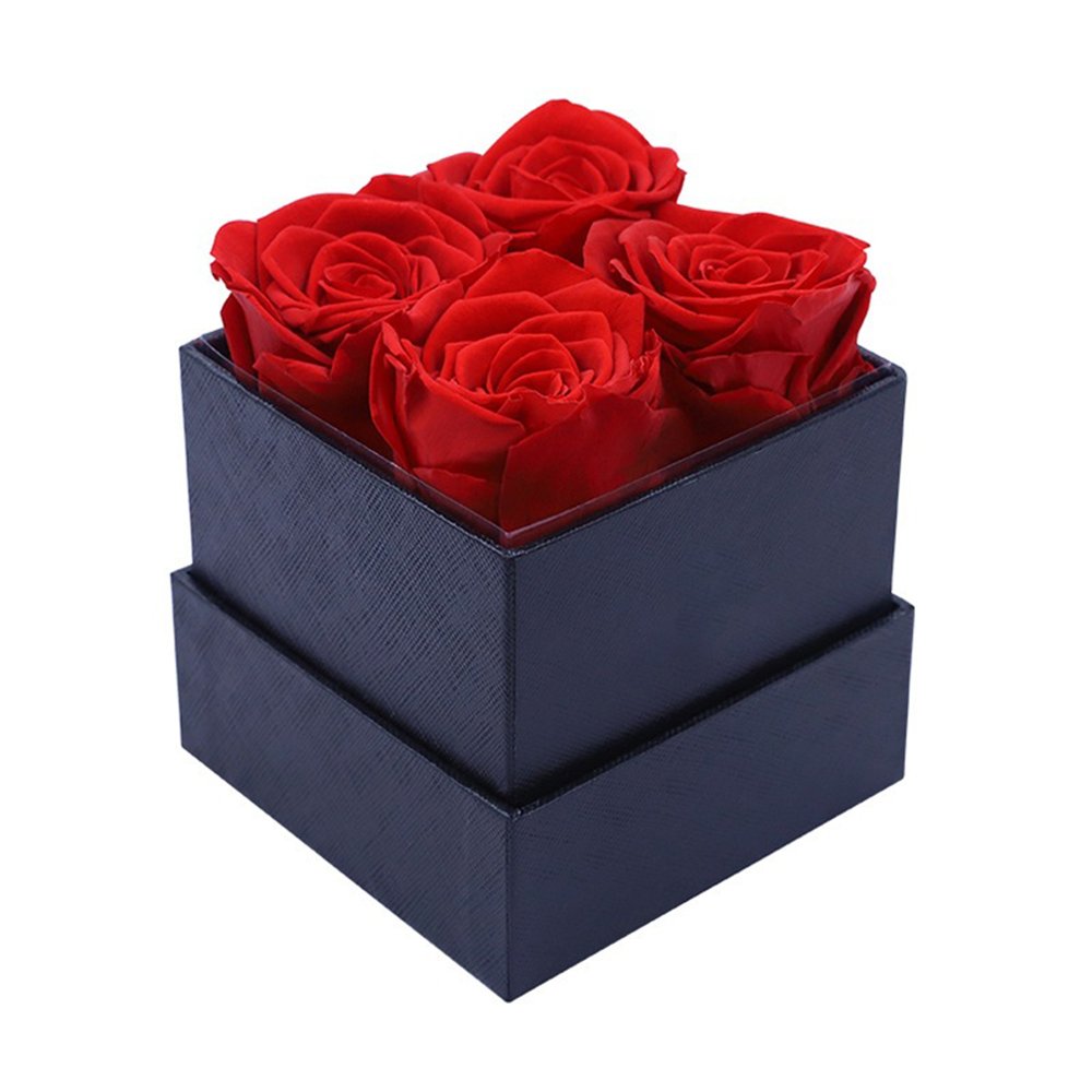 INUNION Perfect Valentines Day Gift Immortal Infinity Eternal Forever Stabilized Preserved Roses In Gift Box