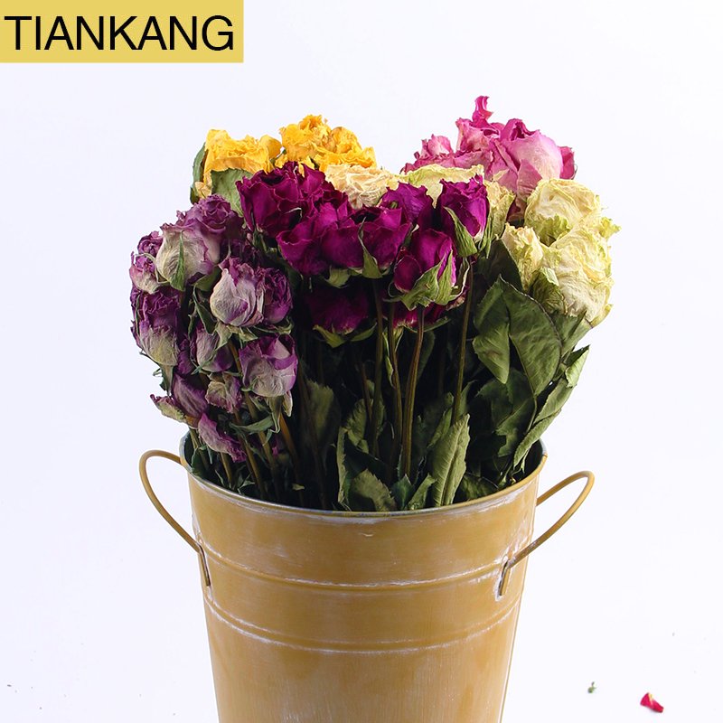 Natural dried rose bouquet flowers long life roses of preserved flower for decoration