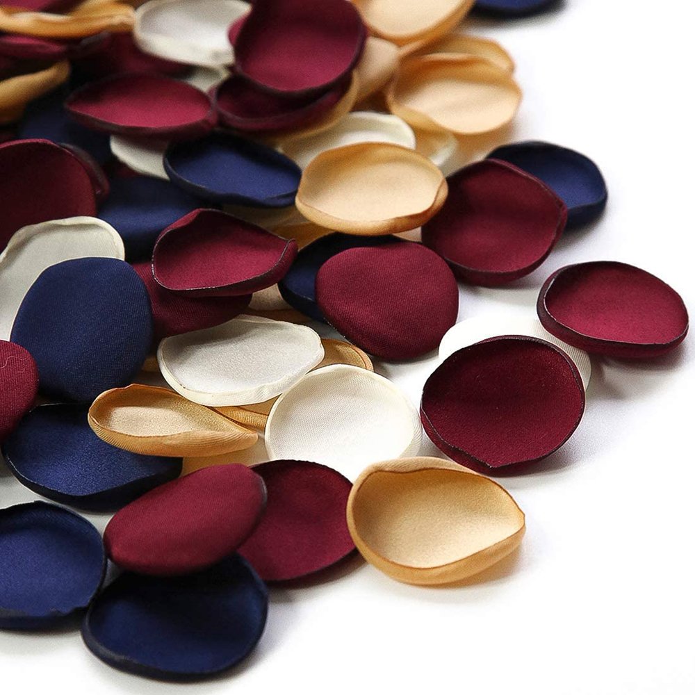100/200/300pcs Hand Made 2022 NEW Faux Flowers Silk Rose Satin Fake Scatter Petals For Wedding Party Throwing Confetti