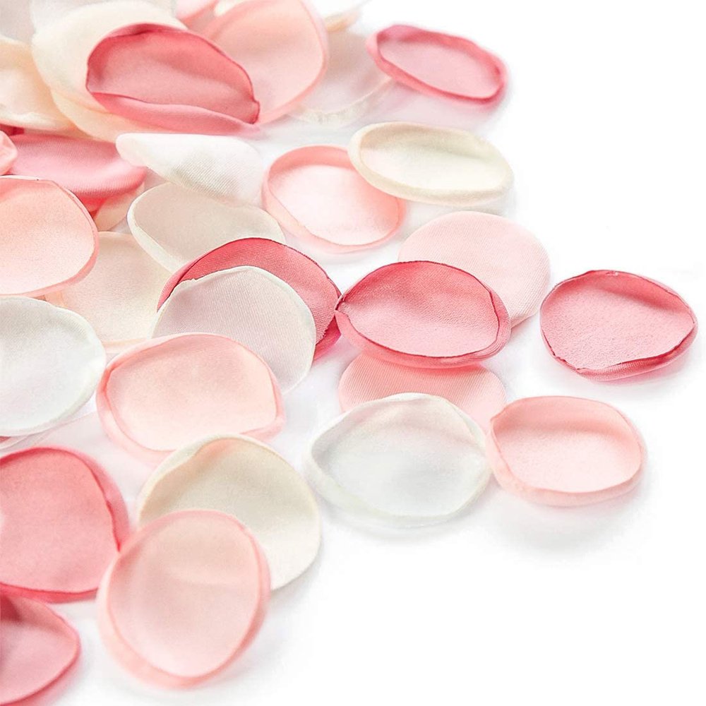 100/200/300pcs Hand Made 2022 NEW Faux Flowers Silk Rose Satin Fake Scatter Petals For Wedding Party Throwing Confetti