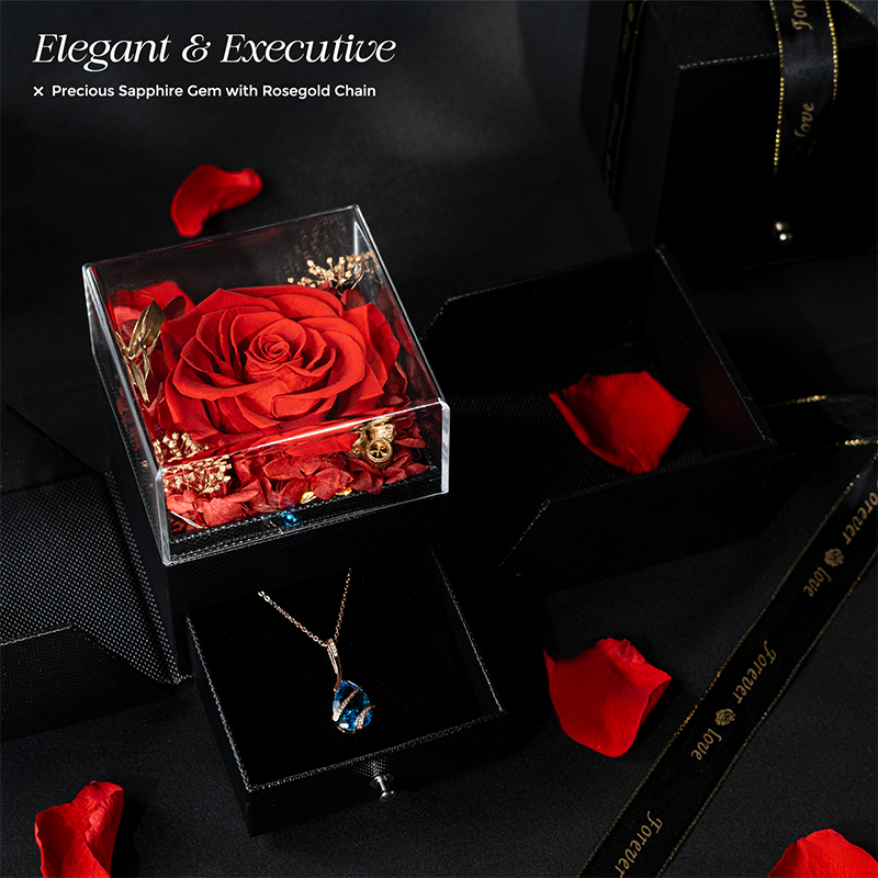 Wholesale Jewelry Gift Boxes Preserved Flower Head Red Eternal Rose For Women Mothers Day Valentines Day Decoration