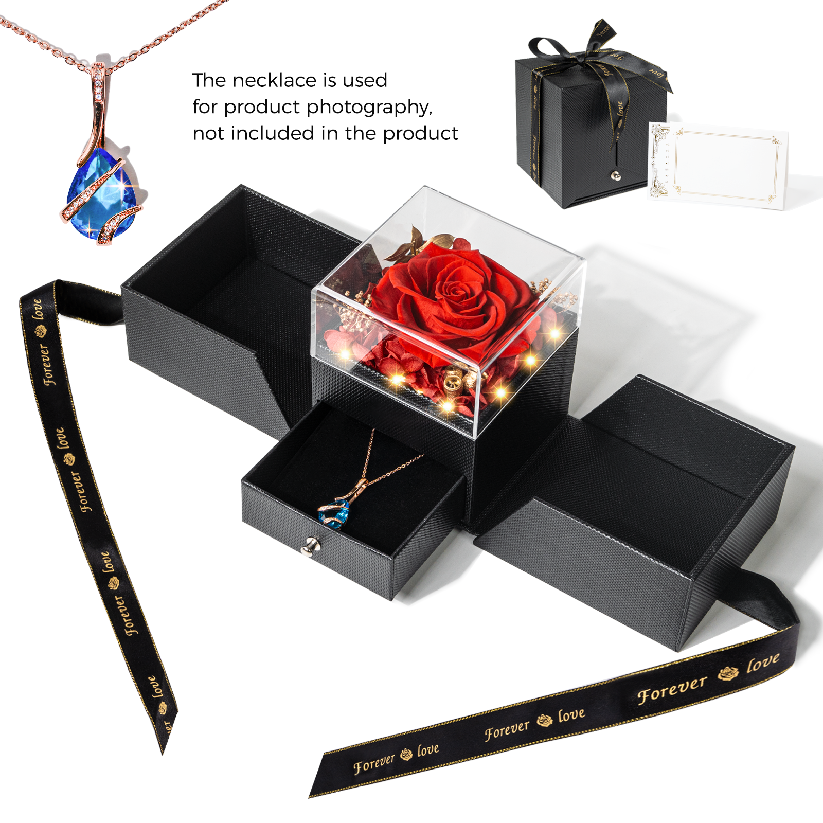Wholesale Jewelry Gift Boxes Preserved Flower Head Red Eternal Rose For Women Mothers Day Valentines Day Decoration