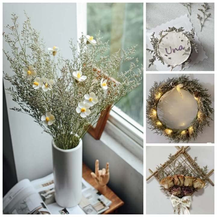 Preserved Limonium Lover's Grass for Household Flower Arranging Office & Party Decoration Wedding Occasions