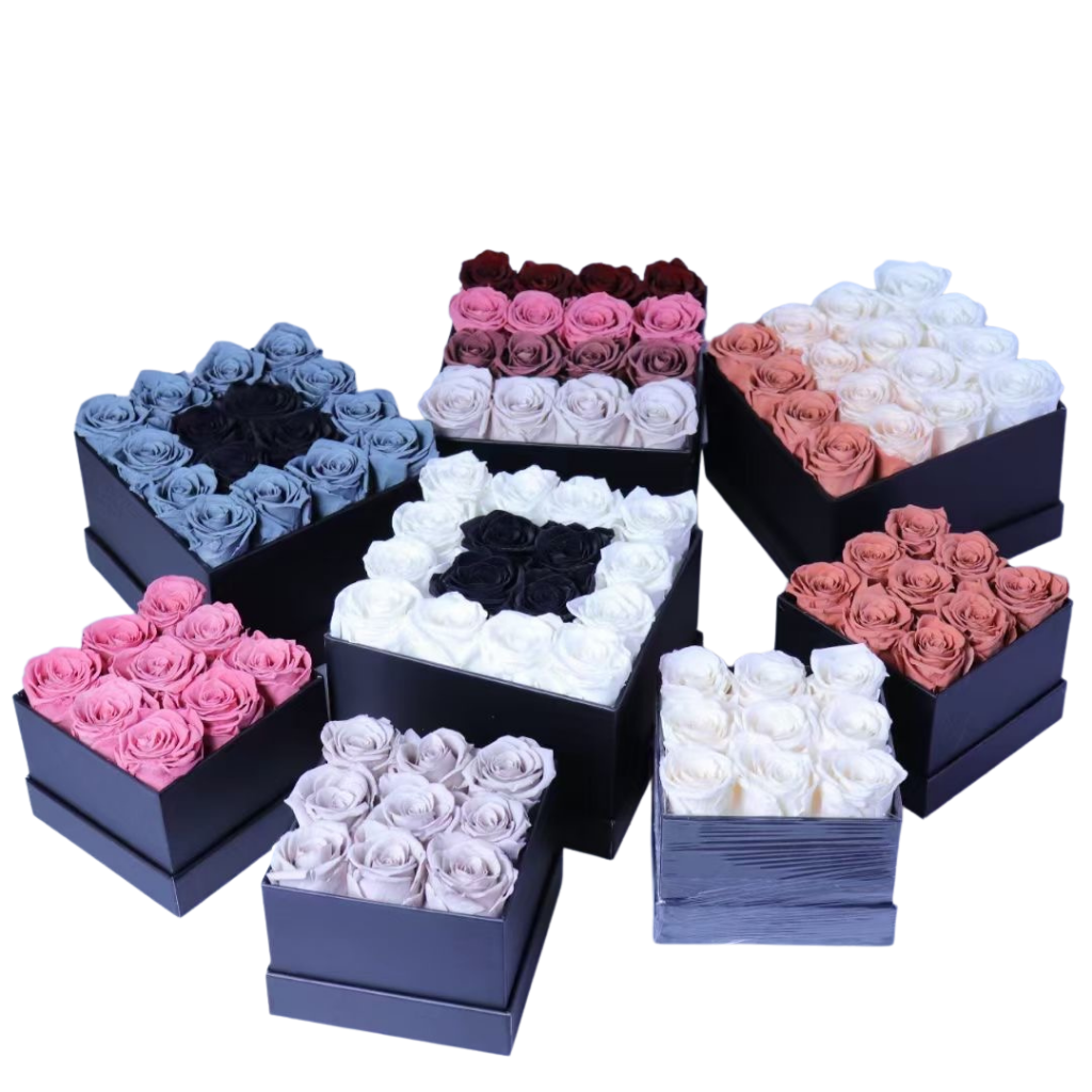 Preserved Rose Gold Wholesale Valentines Day Gift Real Natural Eternal Everlasting Forever Roses Gold Preserved Flower in Box