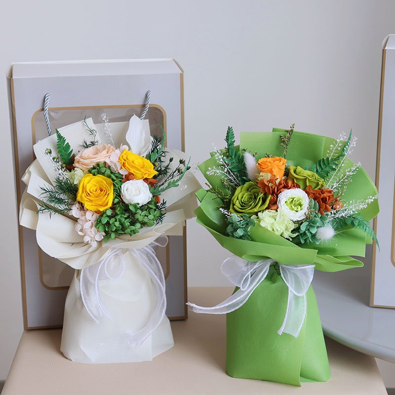 Hot Sale Preserved Roses Bouquet Preserved Rose in Gift Box Rose Bouquet Preserved Flower Bouquet for Valentine's Day