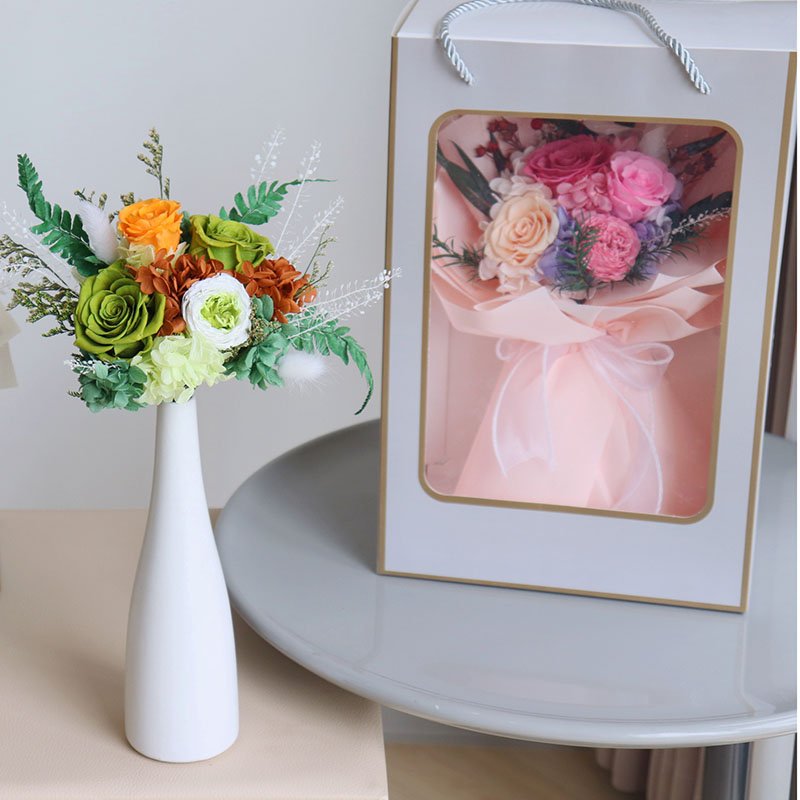 Hot Sale Preserved Roses Bouquet Preserved Rose in Gift Box Rose Bouquet Preserved Flower Bouquet for Valentine's Day