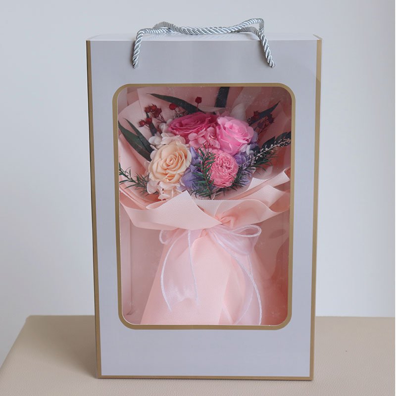 Hot Sale Preserved Roses Bouquet Preserved Rose in Gift Box Rose Bouquet Preserved Flower Bouquet for Valentine's Day