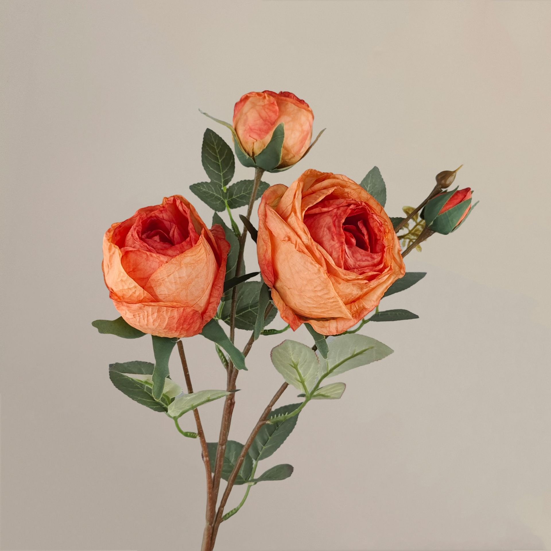 Wholesale Long Branch 4 Bulgarian Rose Artificial Flower Wedding Photography Set Props Flower For Home Weddings Decoration