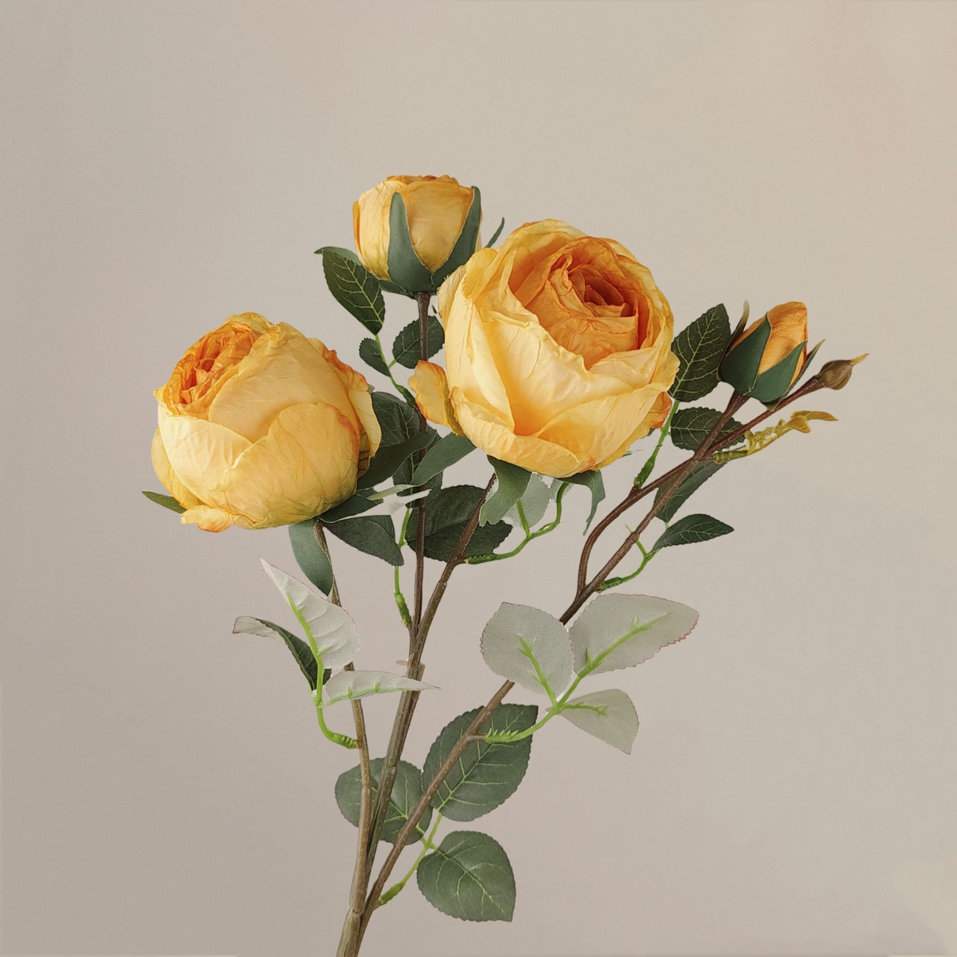 Wholesale Long Branch 4 Bulgarian Rose Artificial Flower Wedding Photography Set Props Flower For Home Weddings Decoration