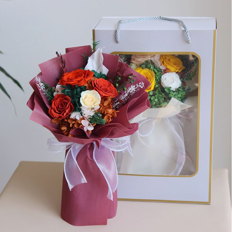 2024 Graduation Gifts For Her, Preserved Flower Ro Preserved Flowers And Plants China Preserved Flowers Bouquet for Decor