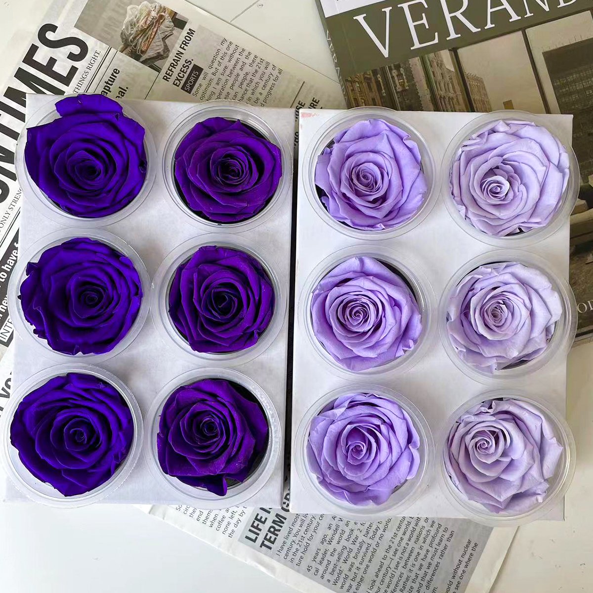 New Product Ideas 2024 Floral Supplies Natural Eternal Forever Immortal Blue Rose Bud Preserved Flower Roses Preserved Roses
