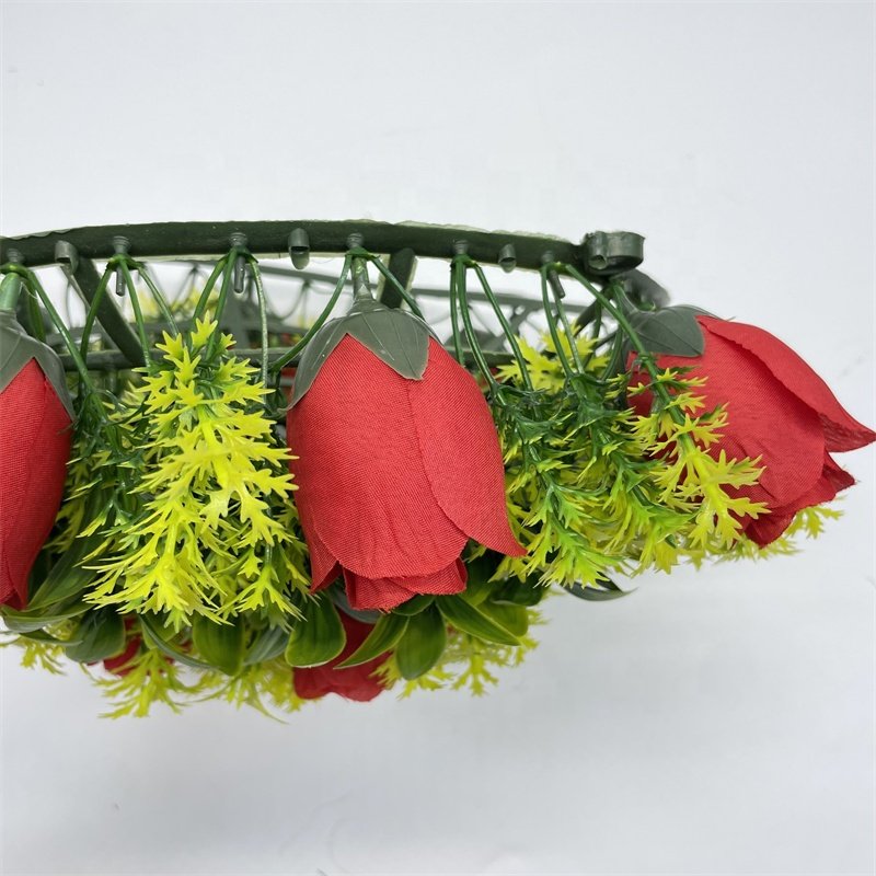 YP0006-1 High Quality Fashion Personality Wholesale Rose Wedding Decoration Silk Preserved Artificial Flowers Wreath