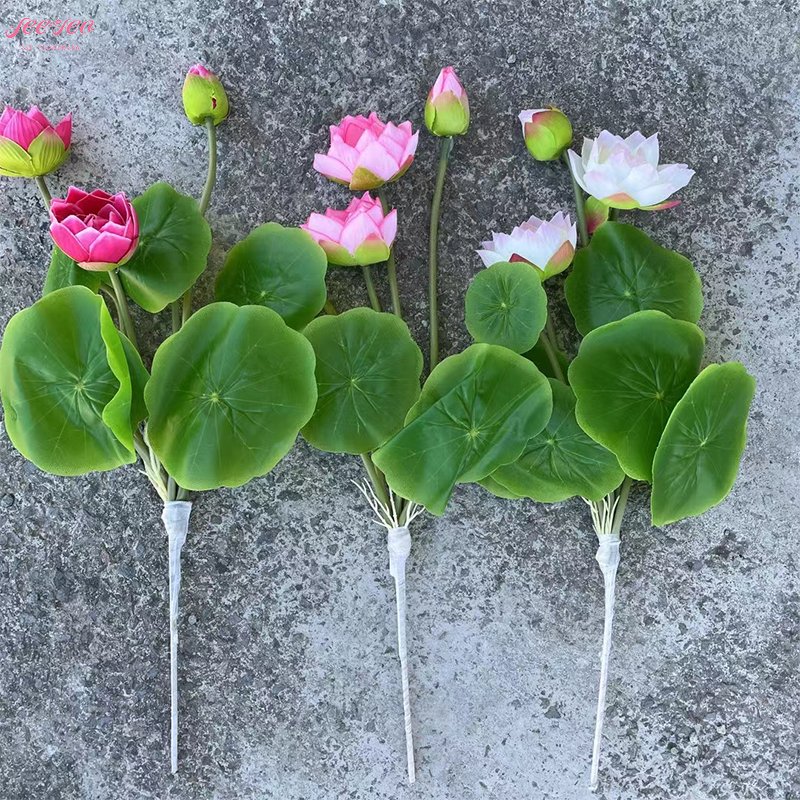 2024 Saint Valentine's New Products Artificial Green Plant Lotus Preserved Flowers Home Room Interior Vase Decoration.