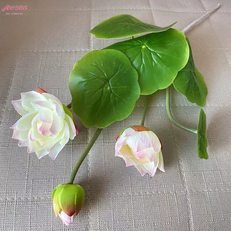 2024 Saint Valentine's New Products Artificial Green Plant Lotus Preserved Flowers Home Room Interior Vase Decoration.
