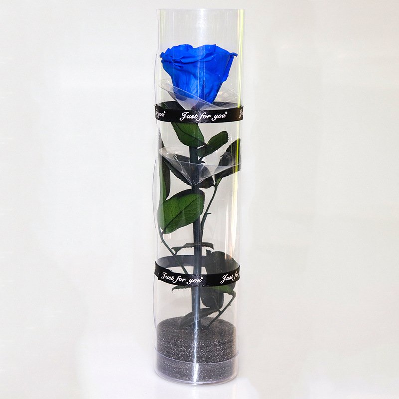 5-6cm Single Forever Red Rose Gift Box Preserved Eternal Rose Long Stem Flower For Wedding Decoration