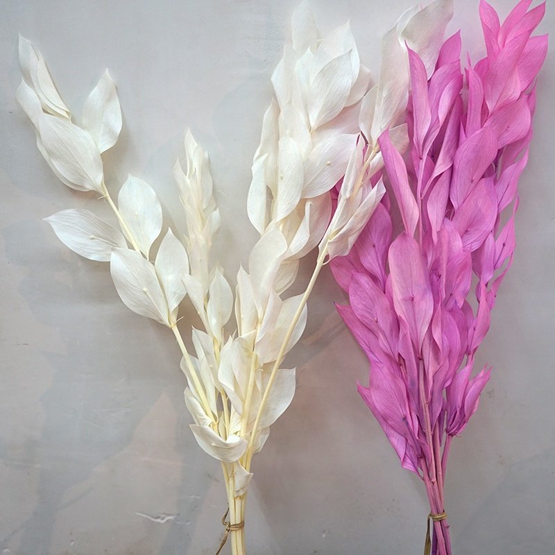 wholesale natural fresh preserved dry flowers bouquet orange leaves dried stalked flower