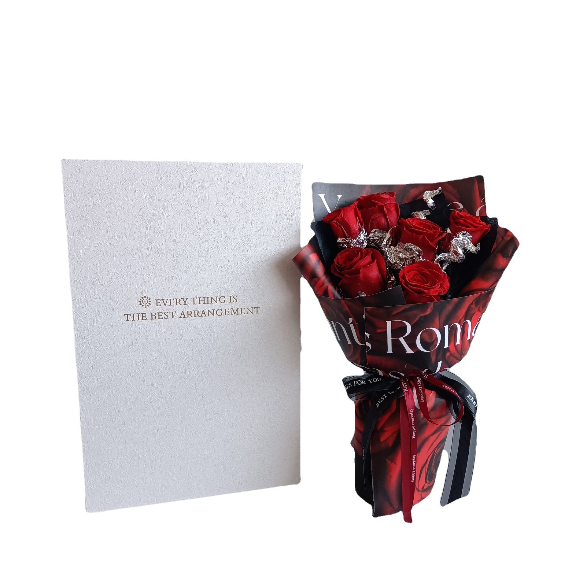 Preserved Flowers Wholesale Nature Preserved Roses Bouquet Eternal Rose Flowers for Mother's Day Decoration