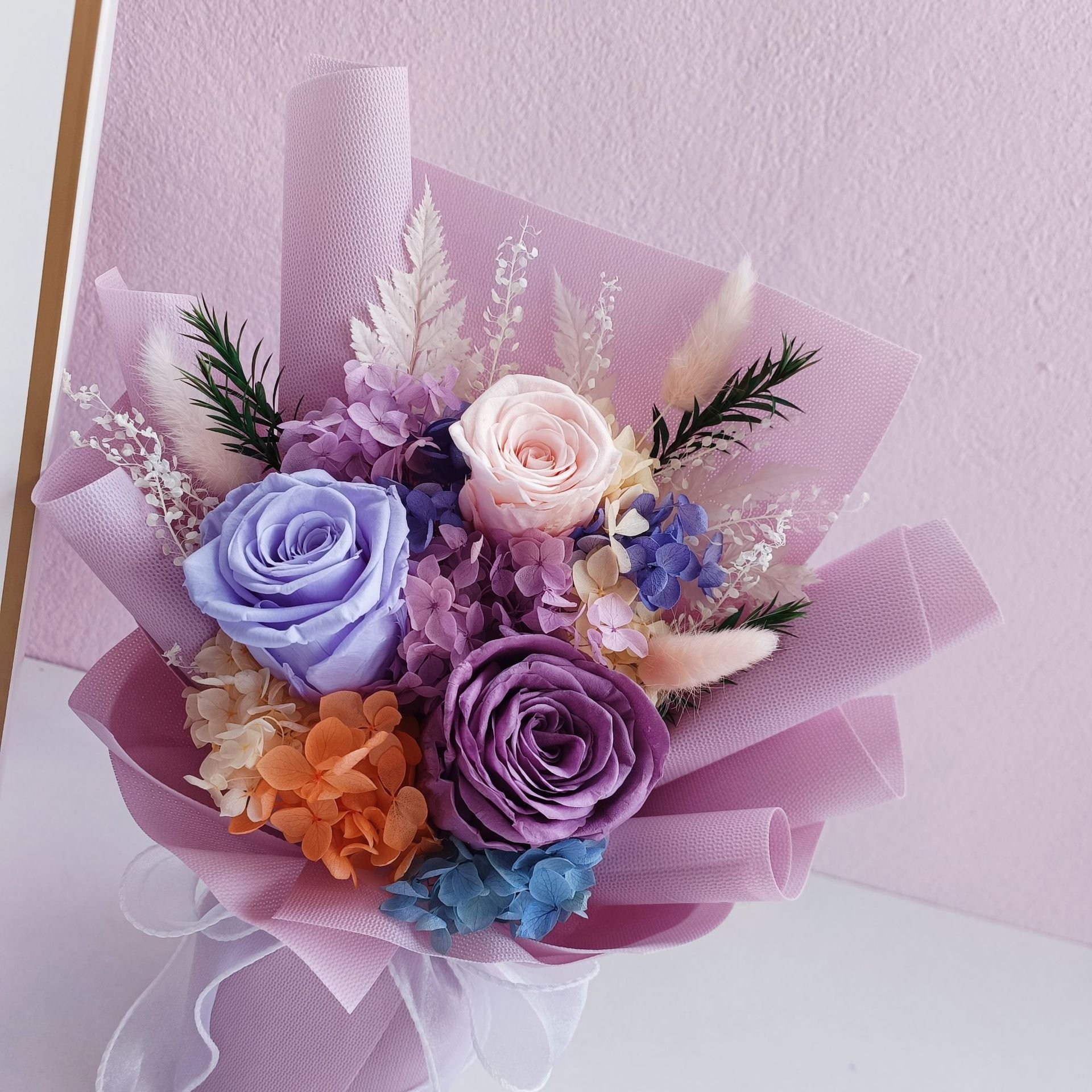 Preserved Flowers Wholesale Nature Preserved Roses Bouquet Eternal Rose Flowers for Mother's Day Decoration