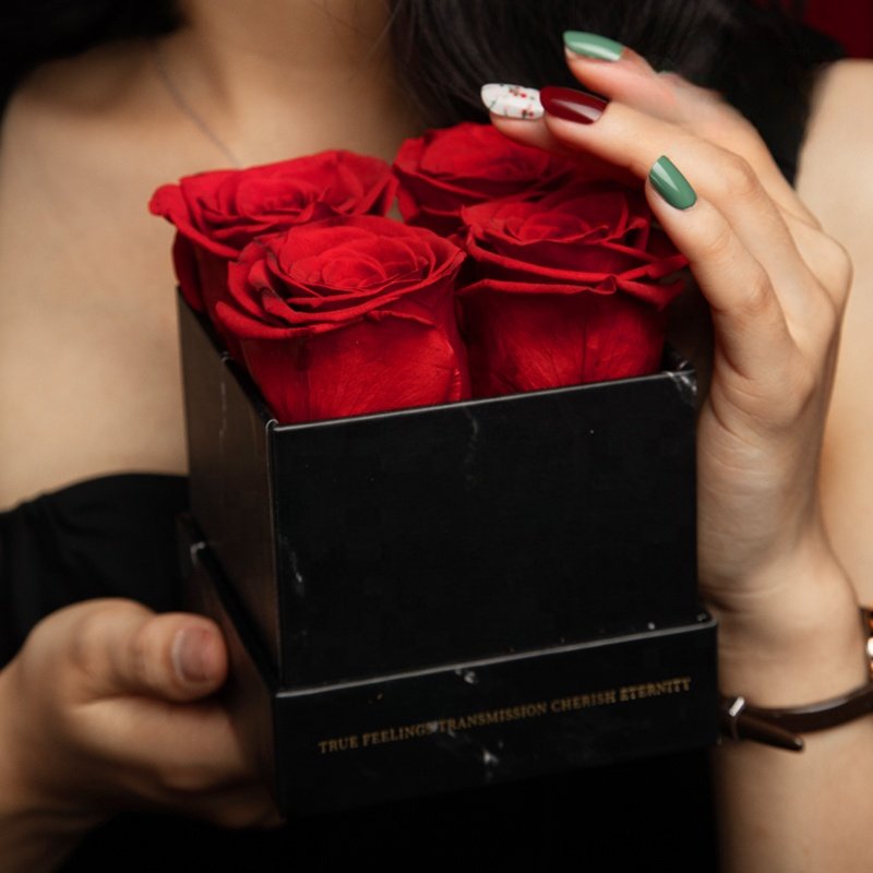 Rich Style Decorative Flowers Mother's Day Christmas Gift Immortal Infinity Eternal Forever Stabilized Preserved Roses Box