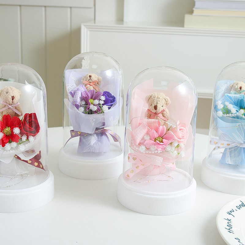 New Design Wholesale Preserved Roses For Sale Eternal Rose Preserved Flower In Glass Dome For Girl Gift Box Mother's Day Gifts