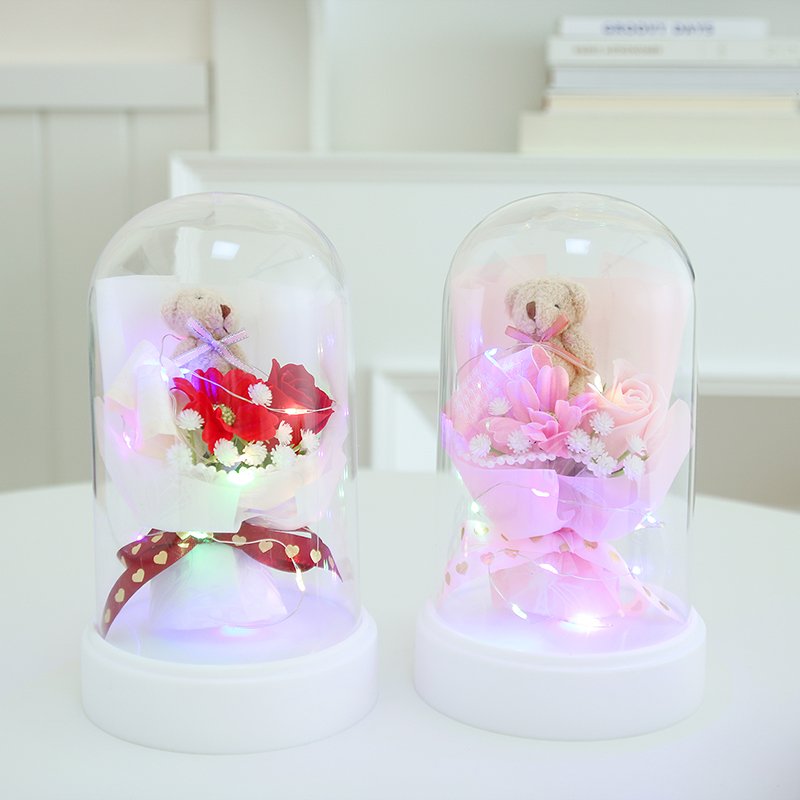 New Design Wholesale Preserved Roses For Sale Eternal Rose Preserved Flower In Glass Dome For Girl Gift Box Mother's Day Gifts