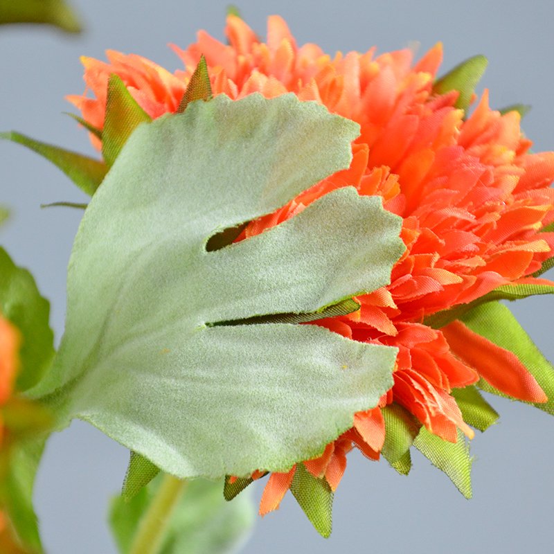 Wholesales Artificial 3 Heads Sun Chrysanthemum Single Stem Faux Silk Gerbera Sun Chrysanthemum Flowers For DIY Decorations