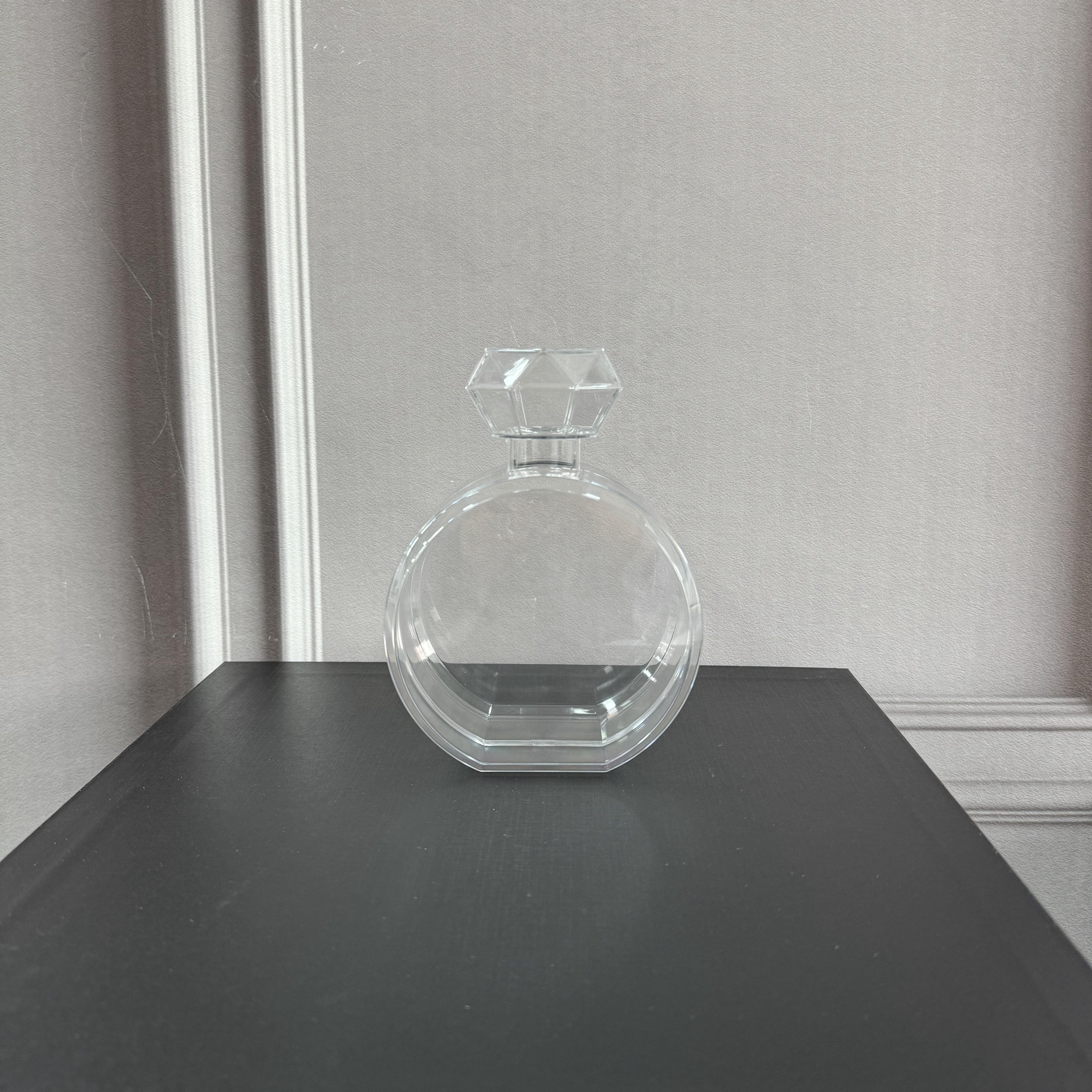 Perfume Bottle Style Rose Box for Eternal Preserved Flower Rose Acrylic Gift Box Preserved Rose Container Box