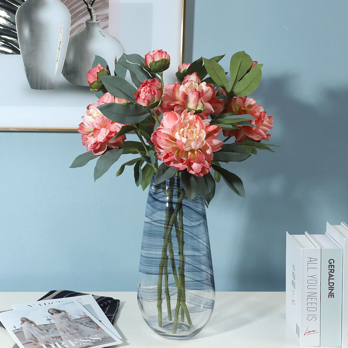 Factory wholesale high quality Artificial single Chinese Peony flower Chinese Online Markets
