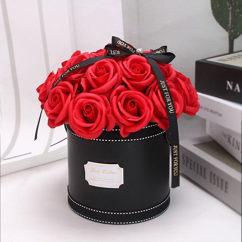Christmas Home Decorative soap flower bouquets soap flowers wholesale preserved peony forever rose dome