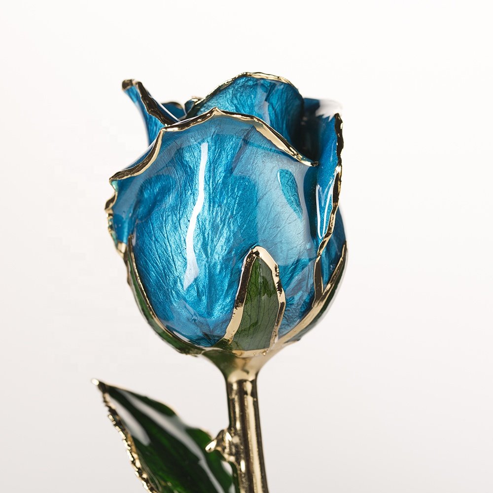 Gold dipped real natural Rose handmade preserved rose mother's day Everlasting rose wholesale directly supply