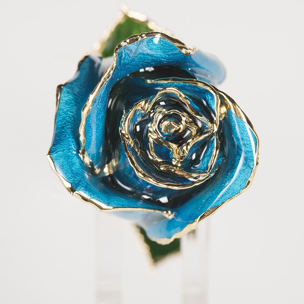 Gold dipped real natural Rose handmade preserved rose mother's day Everlasting rose wholesale directly supply