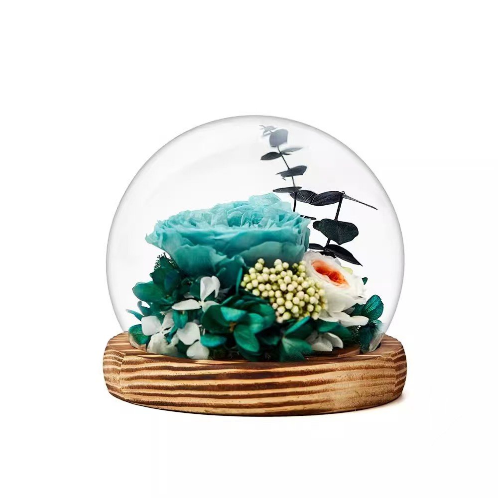 Charming Valentine's Day glass cover eternal flower gift box rose teacher birthday gift girls friends decorative ornament