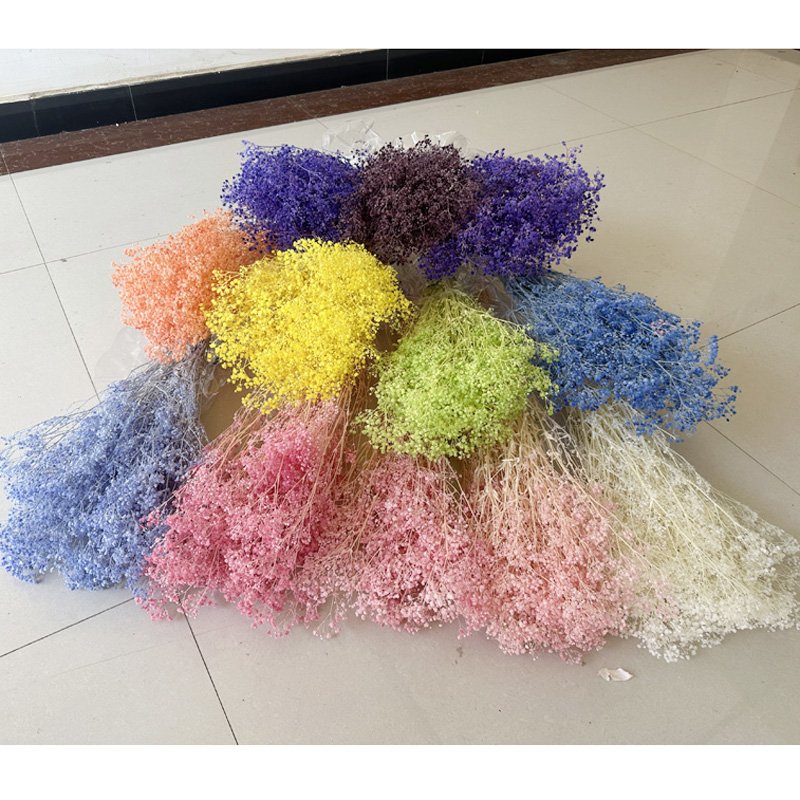 Bleached White babys breath preserved flower long life gypsophila Enteral Flowers for Home wedding Decorative