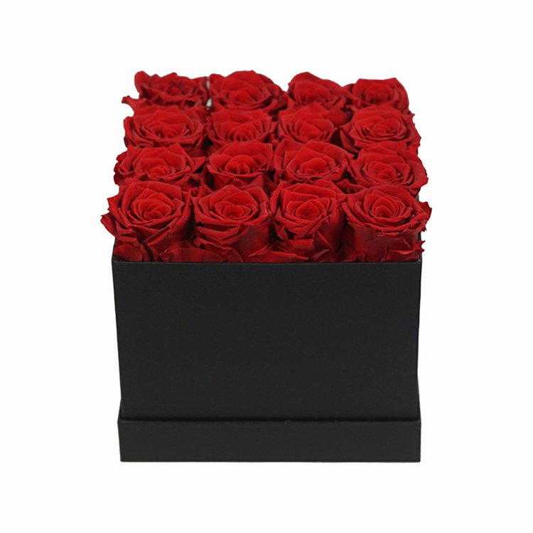 Wholesale Price Eternal roses square box preserved flowers rosas eternas decorative rose forever box gift preserved rose