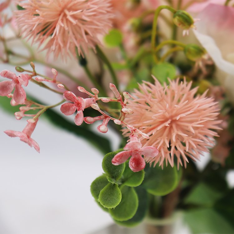 35cm Single Wedding Home Decor Artificial 8 Balloonflower Convallaria Majalis Preserved Flowers Plants Wreaths Decoration