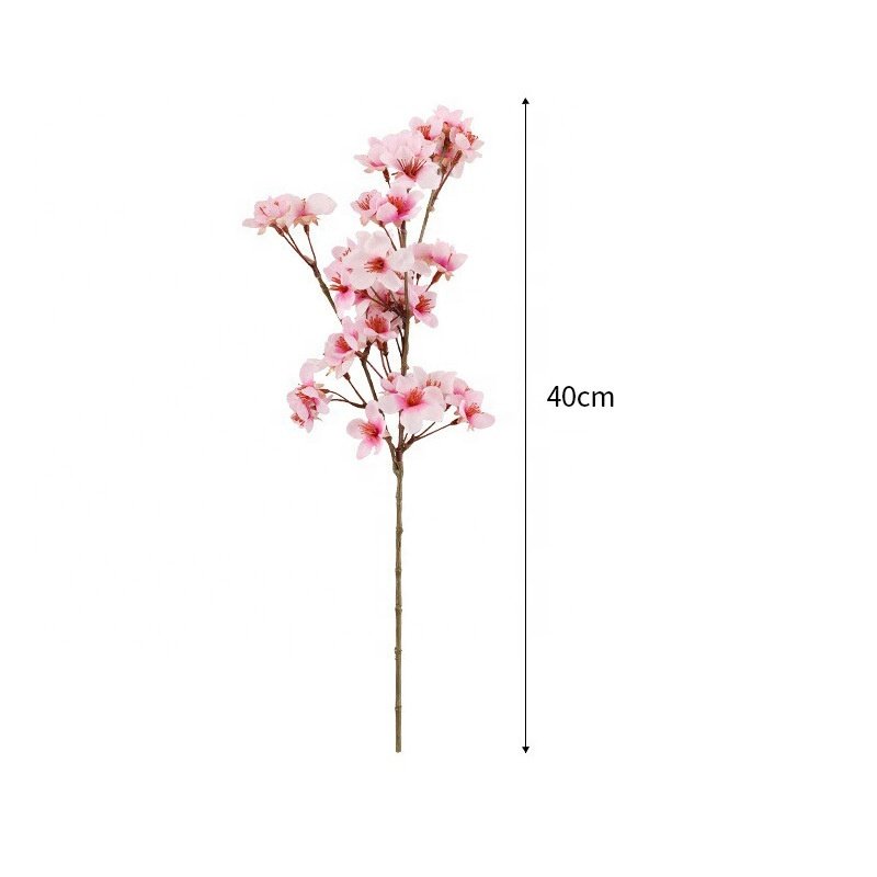 JCF436 Wholesale Artificial Silk Flowers Cherry Blossom Branch Flowers Light Pink White For Wedding Home Decoration