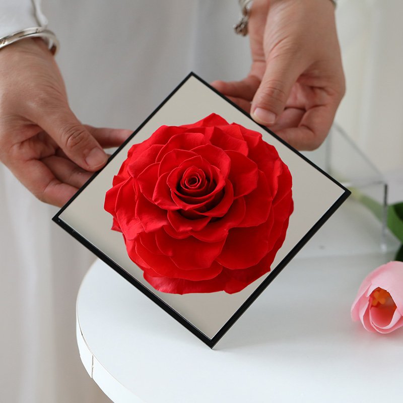 2023 Valentine's gift customized forever large eternal roses flowers luxury gifts box wholesale preserved rose in acrylic box
