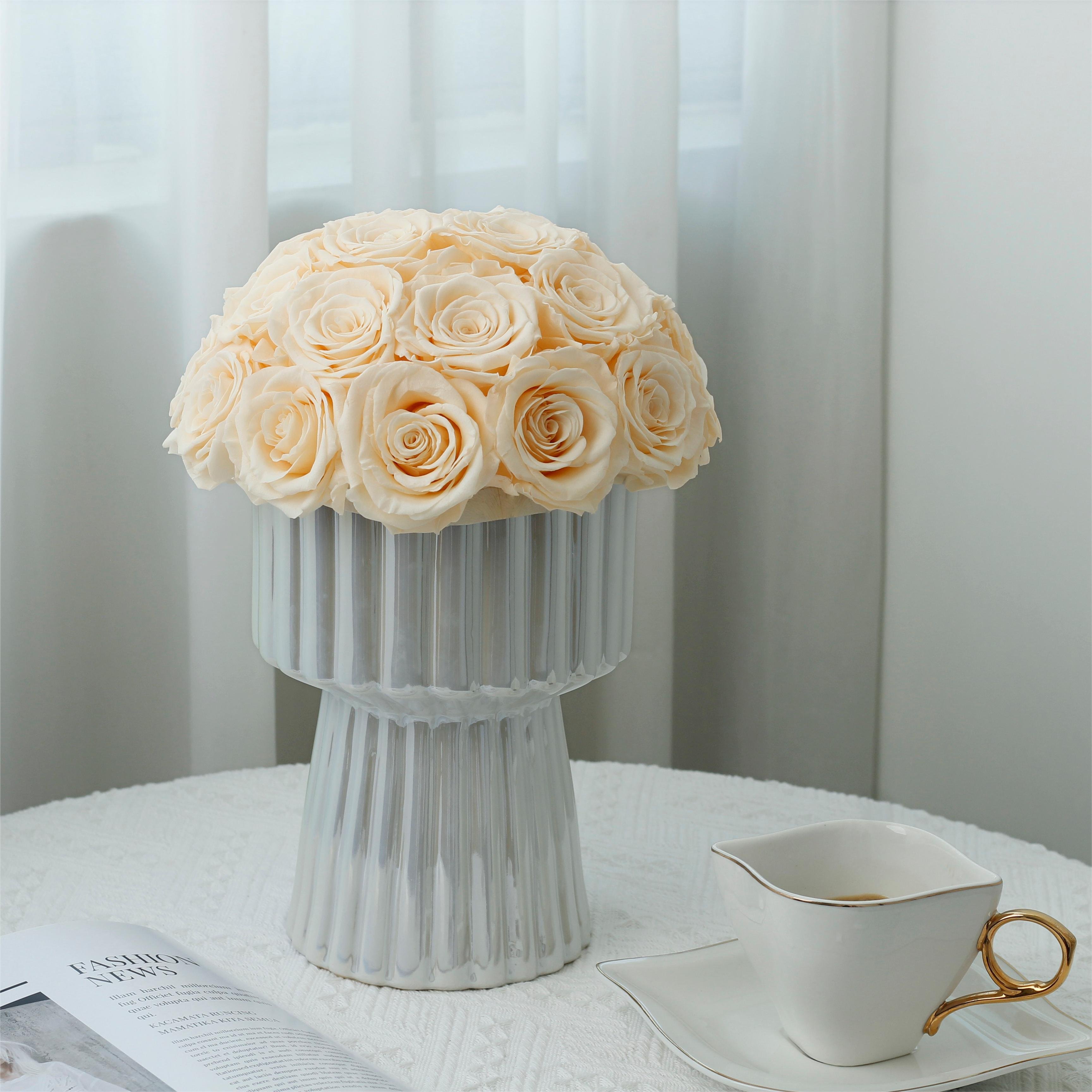 Lovebay Home Decoration Gifts Eternal Rose wholesale Longlift Immortal flores preservadas Natural Real Roses Preserved in a Vase