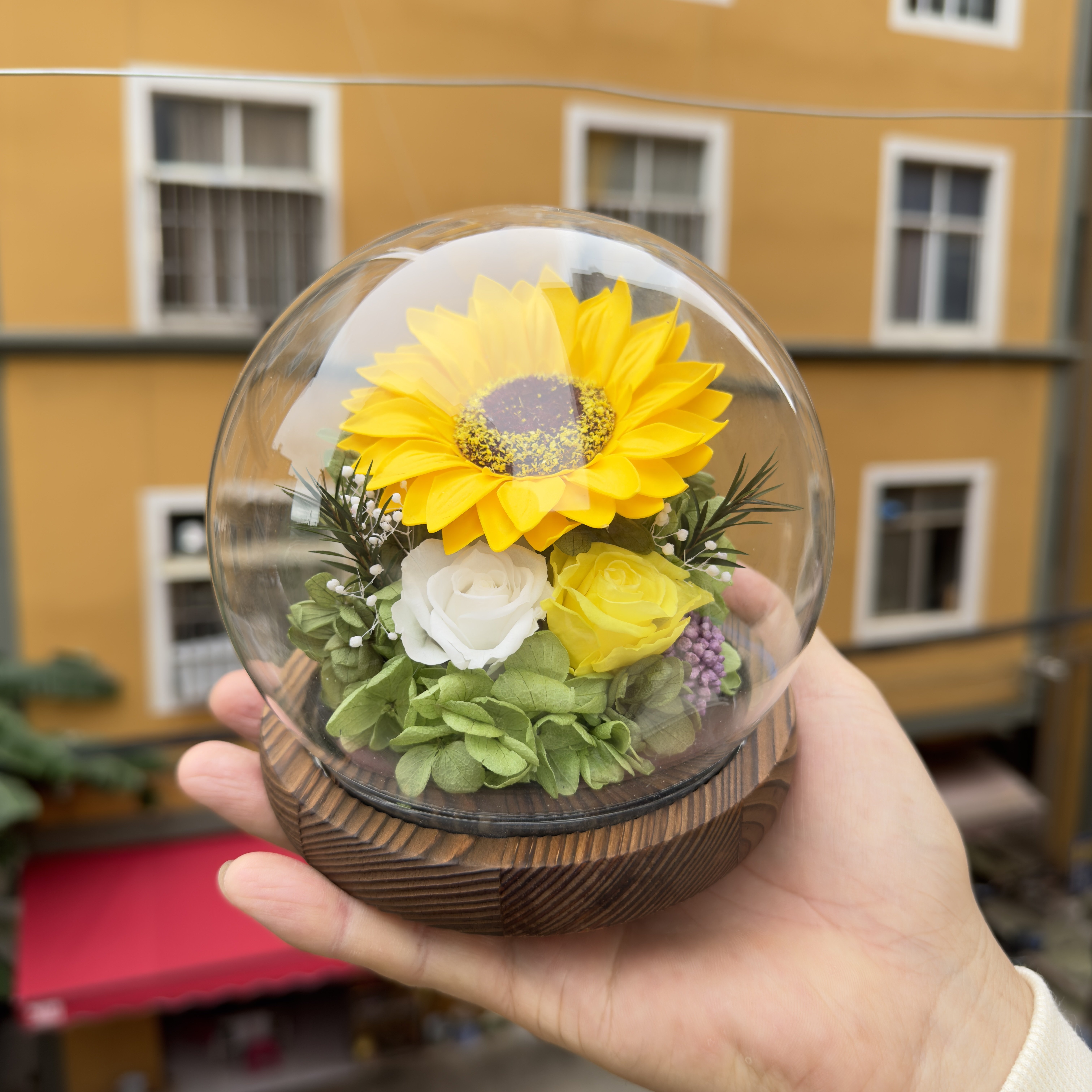 Custom Valentines Day Gift Stabilized Flowers Sunflower Preserved Flowers & Plants for Mother Wife Girlfriend Gifts