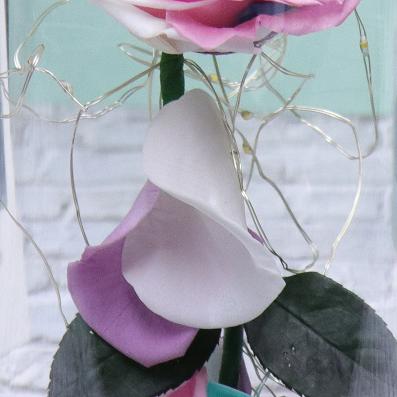 Hot 2024 Preserved Flower Rose Glass Dome Valentines Day Gift Preserved Rose In A Glass Led Light Eternal Preserved Rose In Dome