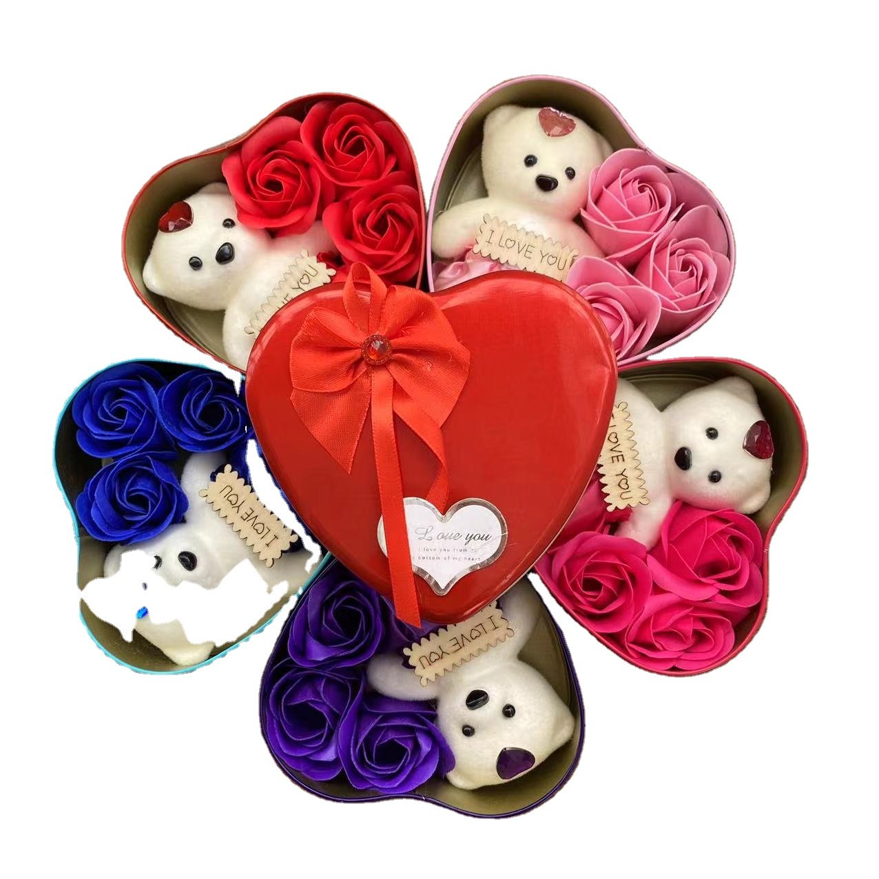 Popular Soap Rose Flower Gift Box Rose Soap Flower Gift with Flower Box for Gift Holiday Party Christmas