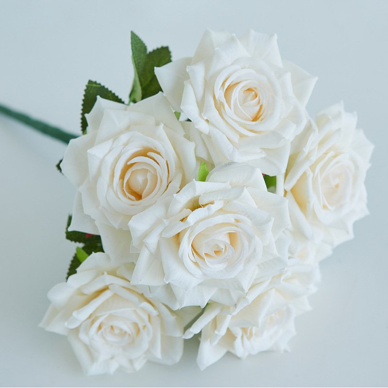 Zhuoou preserved bulk artificial silk roses flowers bouquet wedding centerpieces fake flowers rose bunch decoration