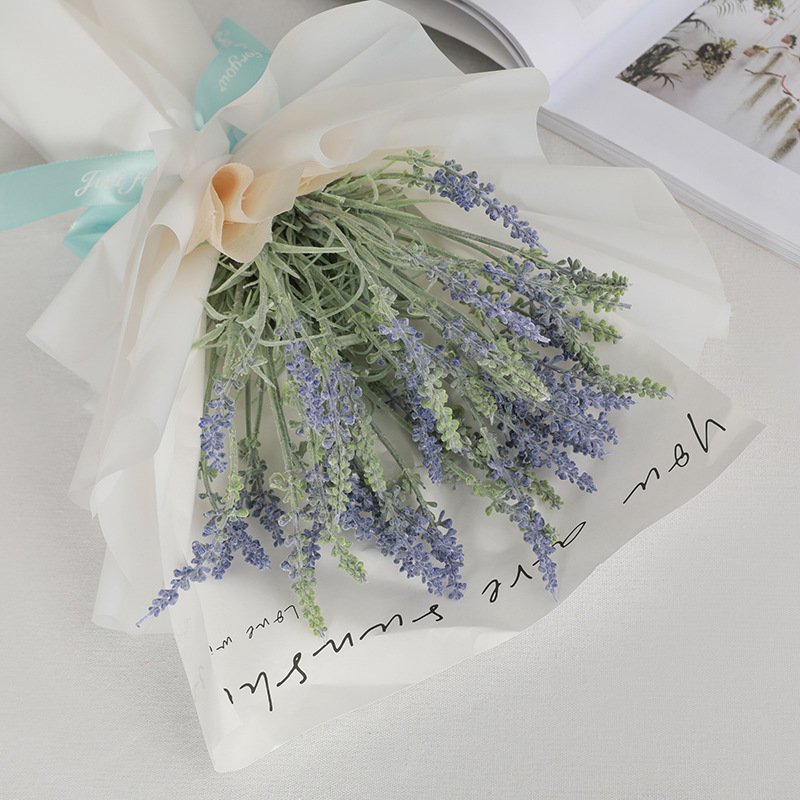 Simplicity 8 STICKS OFLAVENDER Artificial Flowers Bouquet For Home Decoration