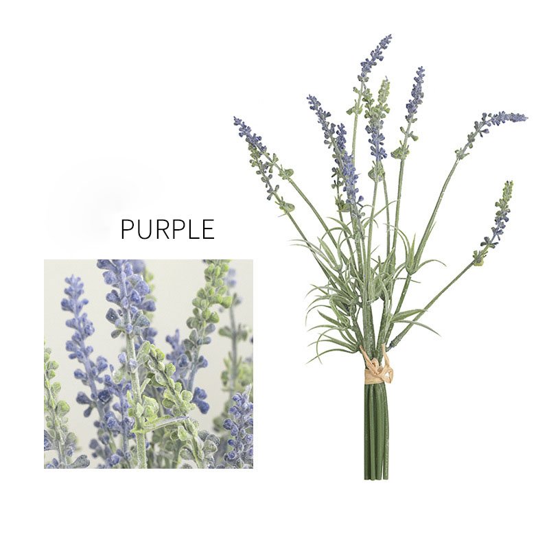 Simplicity 8 STICKS OFLAVENDER Artificial Flowers Bouquet For Home Decoration