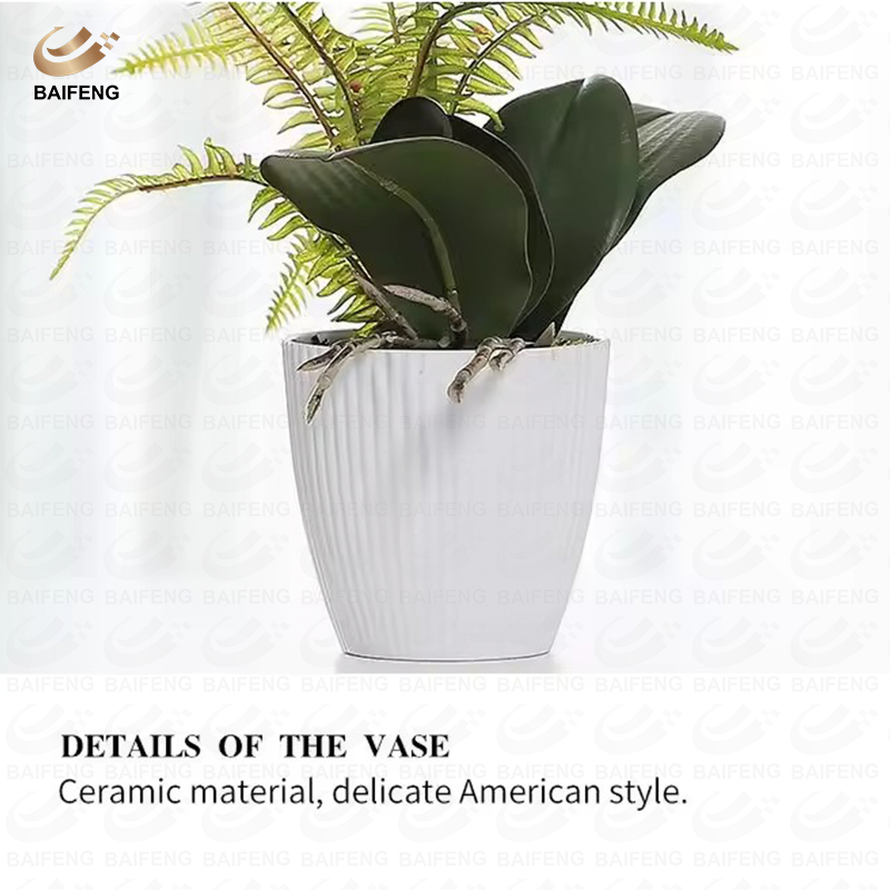 Real touch latex white 7 heads artificial orchid flowers Bonsai for home office decor