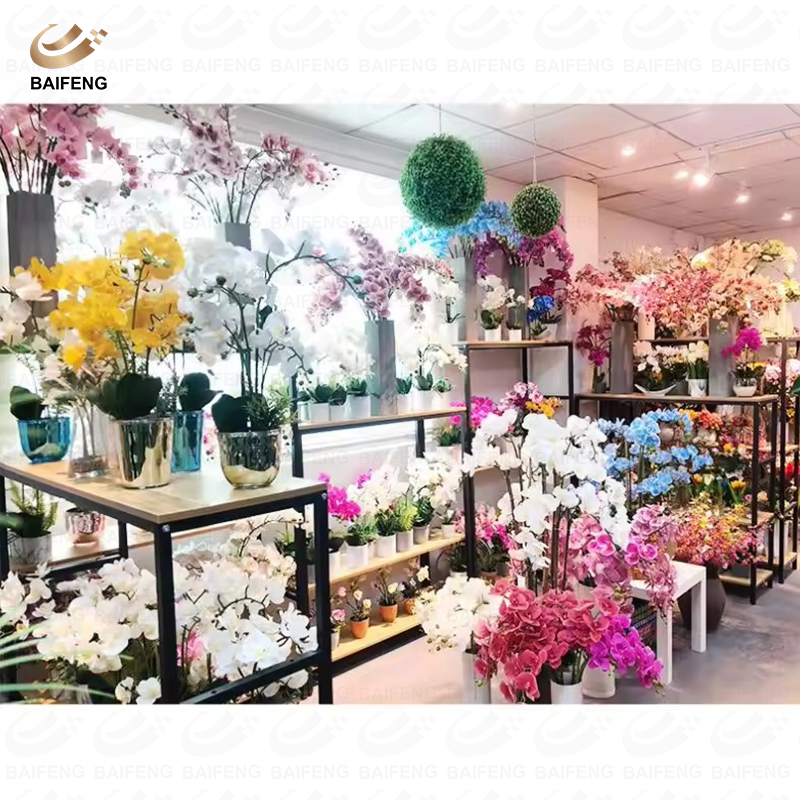 Real touch latex white 7 heads artificial orchid flowers Bonsai for home office decor