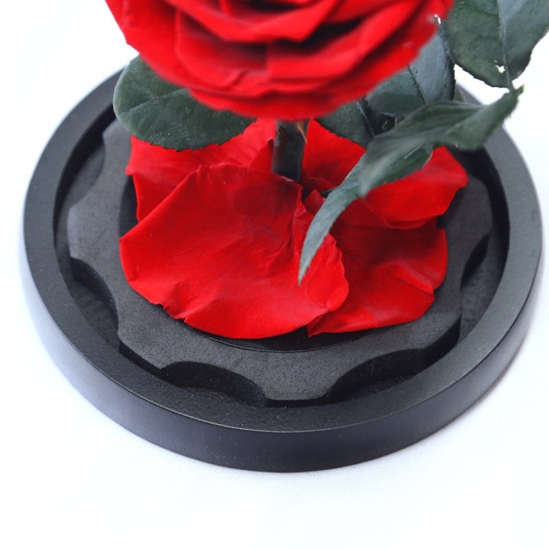 highquality Flower Dome 7-8cm Preserved Rose 42 Colors Forever Stabilized Eternal Roses In Glass Dome