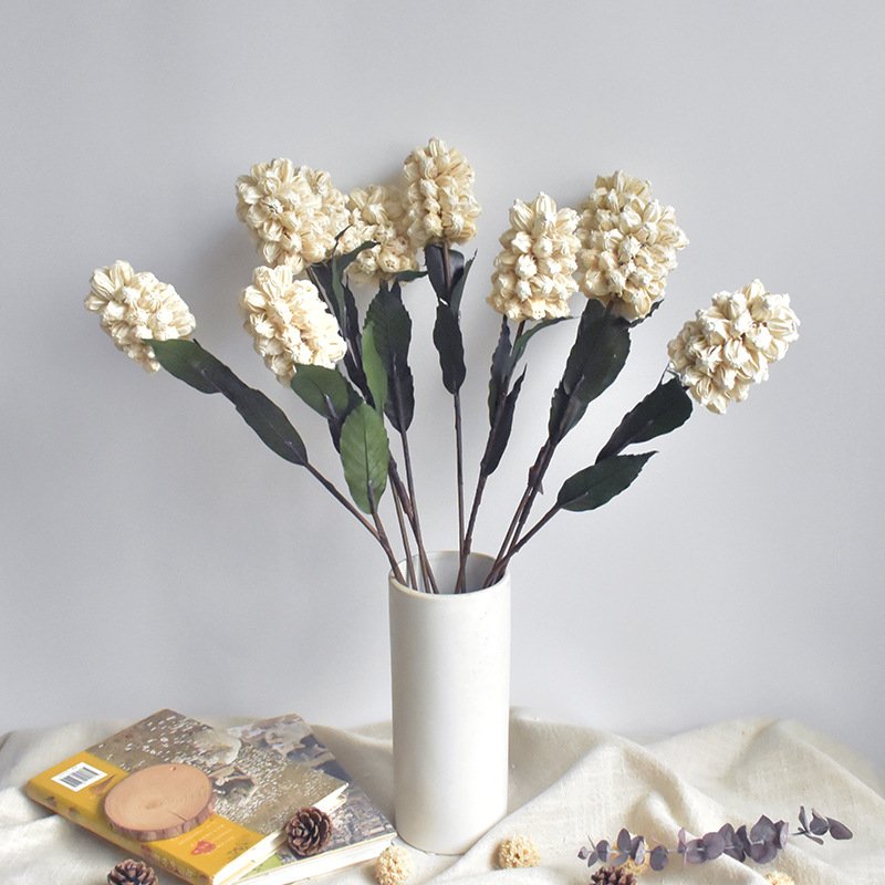 natural dried artificial hyacinth big flower, hyacinthus orientalis, preserved leaf hand-made flower