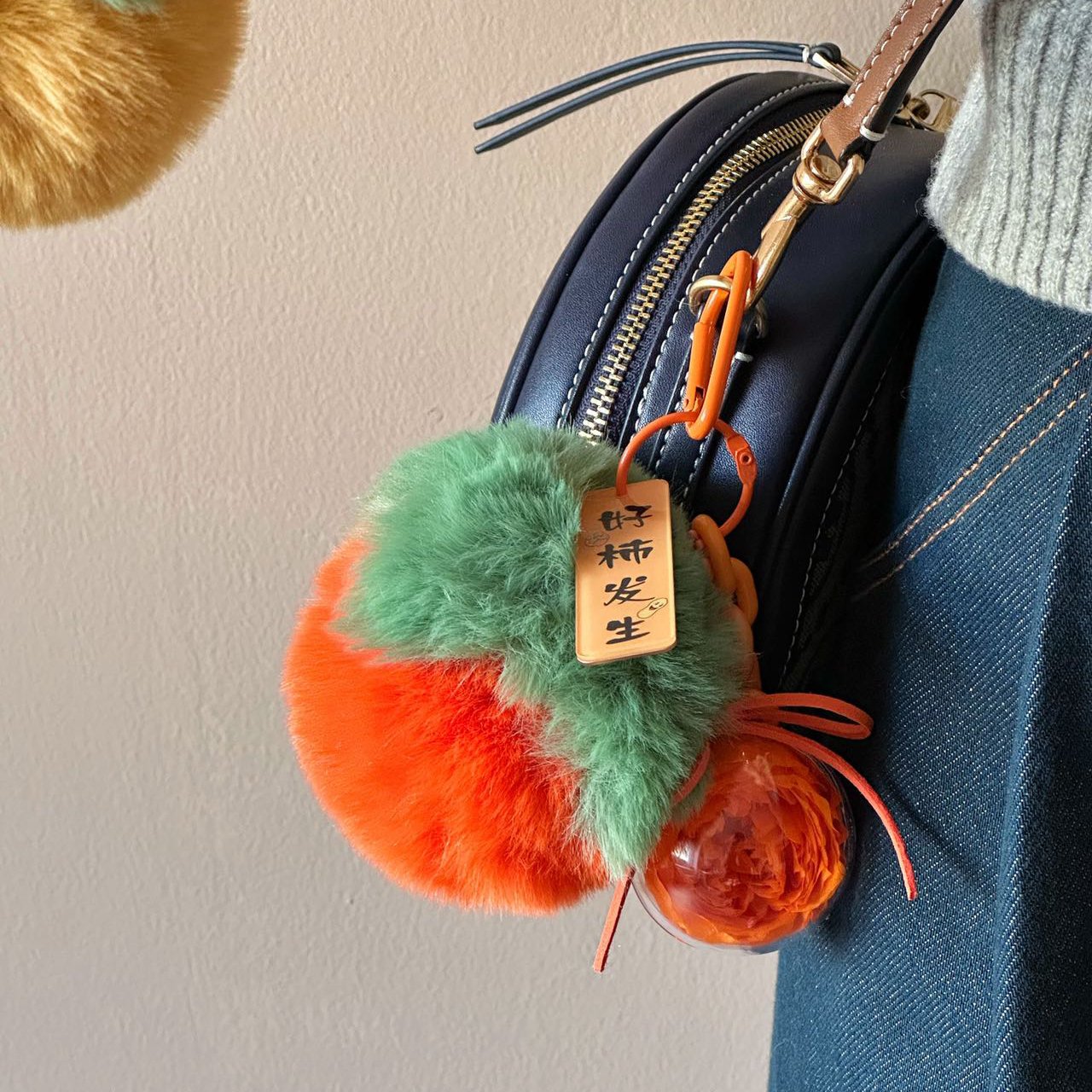 Manufacturer Direct Price Creative Gift Good Luck Bag Pendant everlasting Eternal Immortal rose preserved flowers pendant