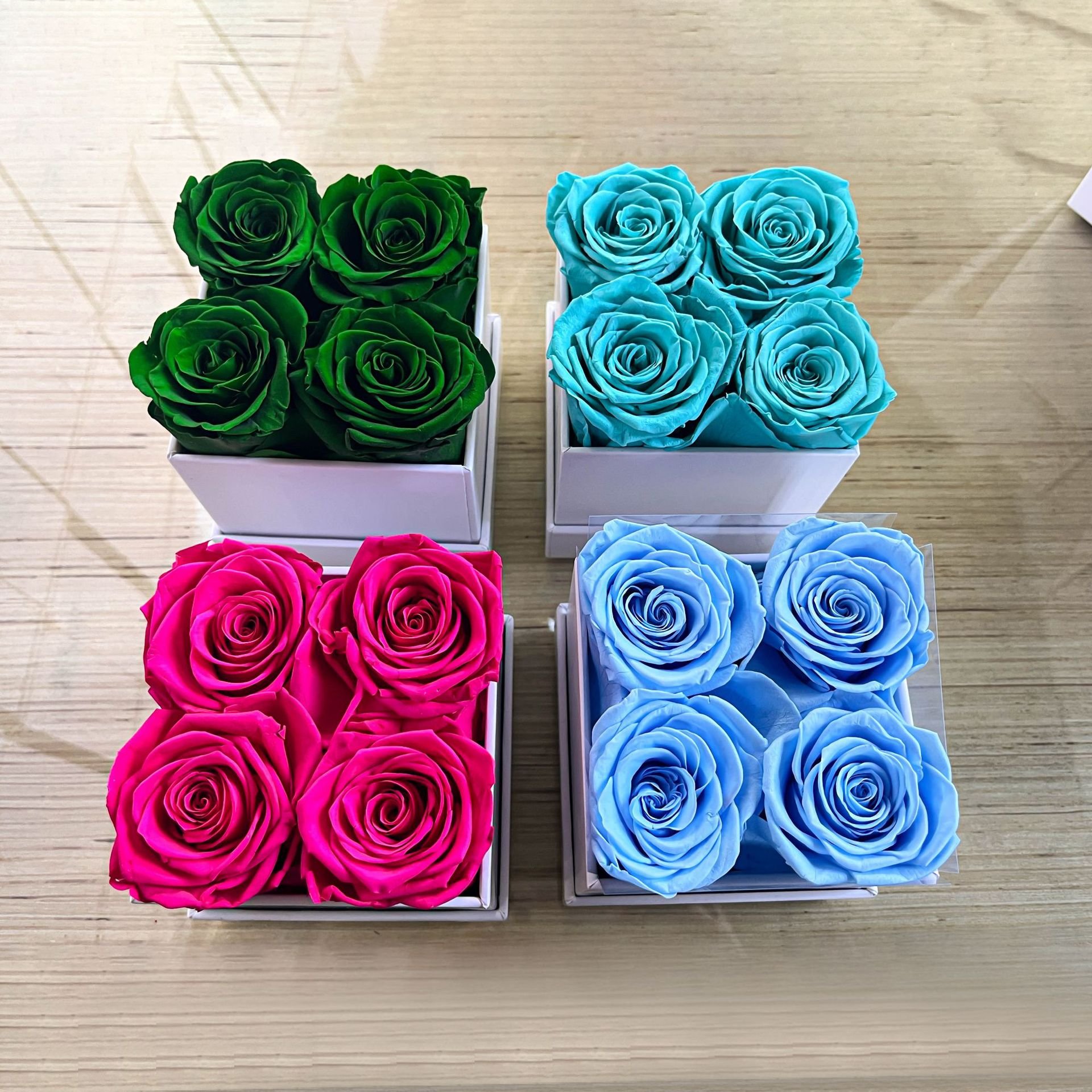 Decorative Flowers Valentines Day Gift Immortal Infinity Eternal Forever Stabilized Preserved Roses Box